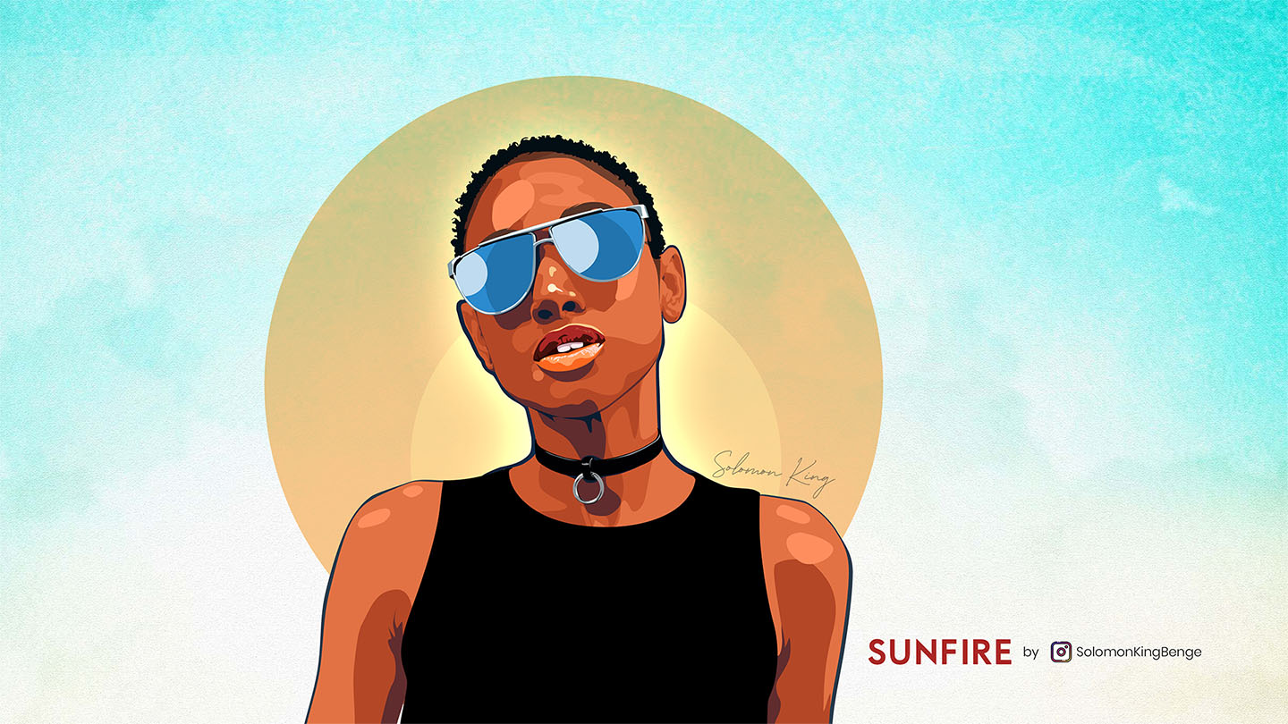 Sunfire by Solomon King – Free Illustration Wallpaper for Mobile and Desktop